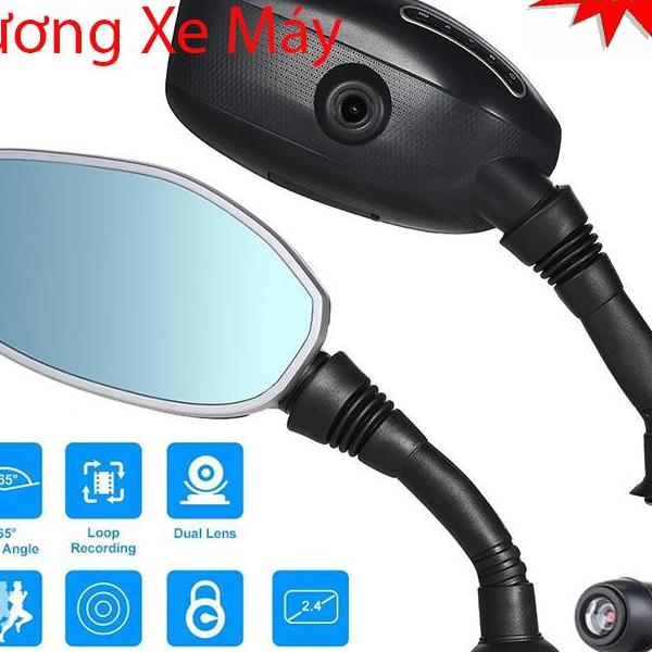 Camera Hành Trình -Camera Hành Trình Gương Xe Máy-Camera hành trình gương cho xe máy với 3 chế độ , góc quay cực rộng, chống nước Camera Trước Sau,  -Camera hành trình  với 3 chế độ phân giải