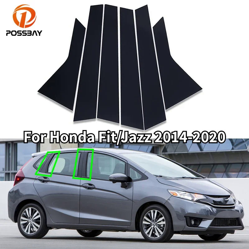 Cửa sổ xe trụ cột bài viết cửa Trims bìa cho Honda phù hợp với nhạc Jazz 2014 2015 2016 2017 2018 2019 2020 tự động Phụ Kiện ホンダジャフィット