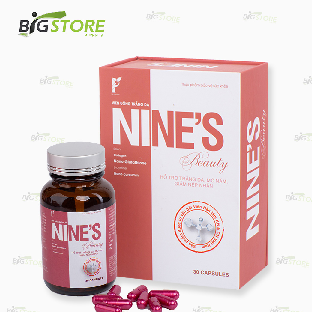 Nine's beauty - viên uống hỗ trợ trắng da, mờ nám, giảm nếp nhăn | bigstore.shopping