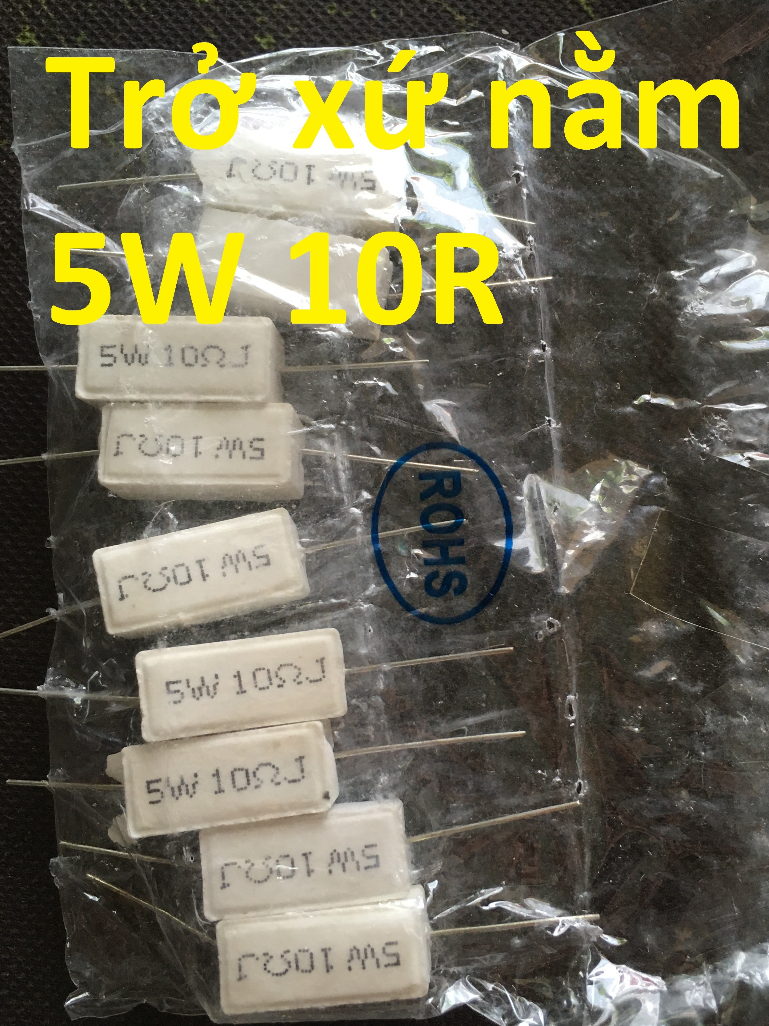 Trở sứ nằm 5w 10R combo 3 cái trở xứ 5w 10 ôm chất lượng cao