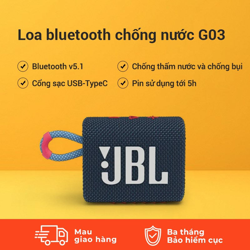 Loa bluetooth mini, jbl go 3 fullbox new 100% + bảo hành 3 tháng