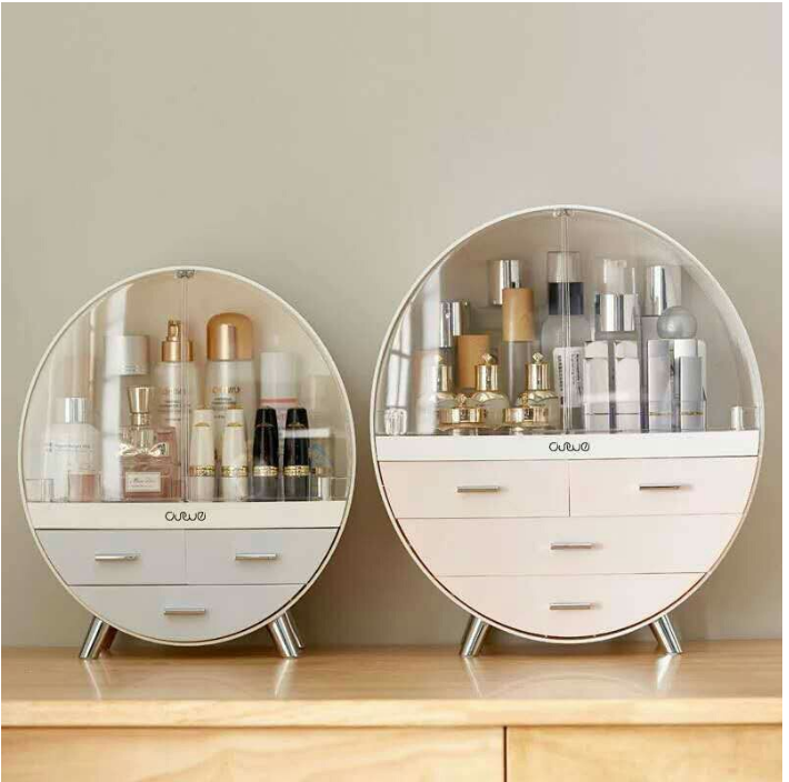 Kệ đựng mỹ phẩm cao cấp; tủ đựng mỹ phẩm sang chảnh; kệ mỹ phẩm bằng nhựa cao cấp, nhiều ngăn tiện lợi; kệ gỗ để đồ trang điểm