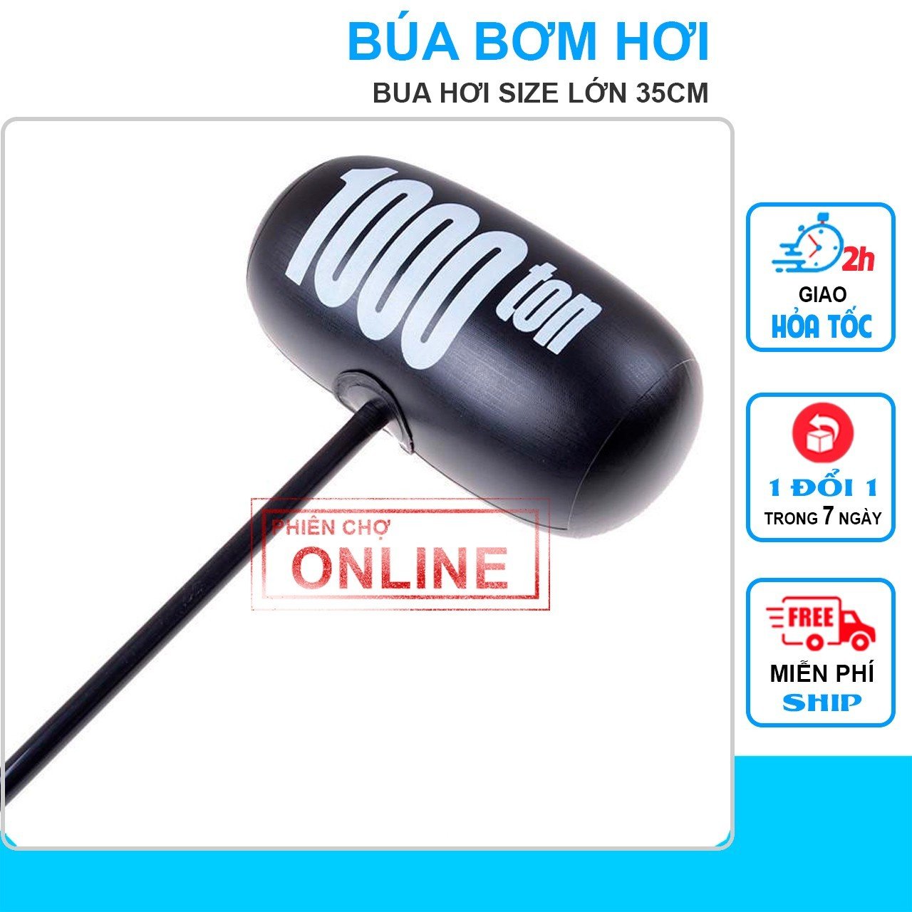Búa đồ chơi bơm hơi 1000 ton 35cm/26cm