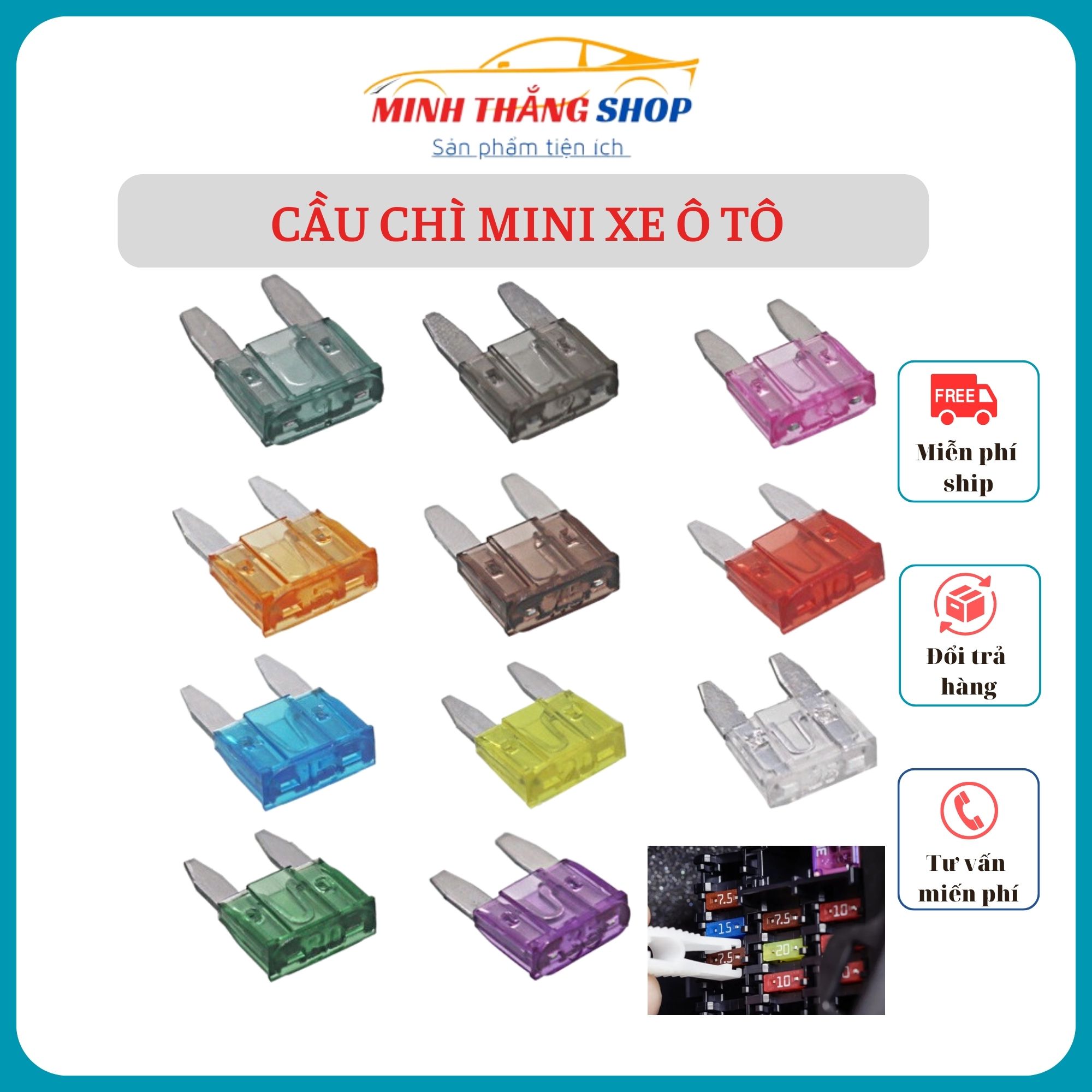 Cầu chì mini xe ô tô, xe máy