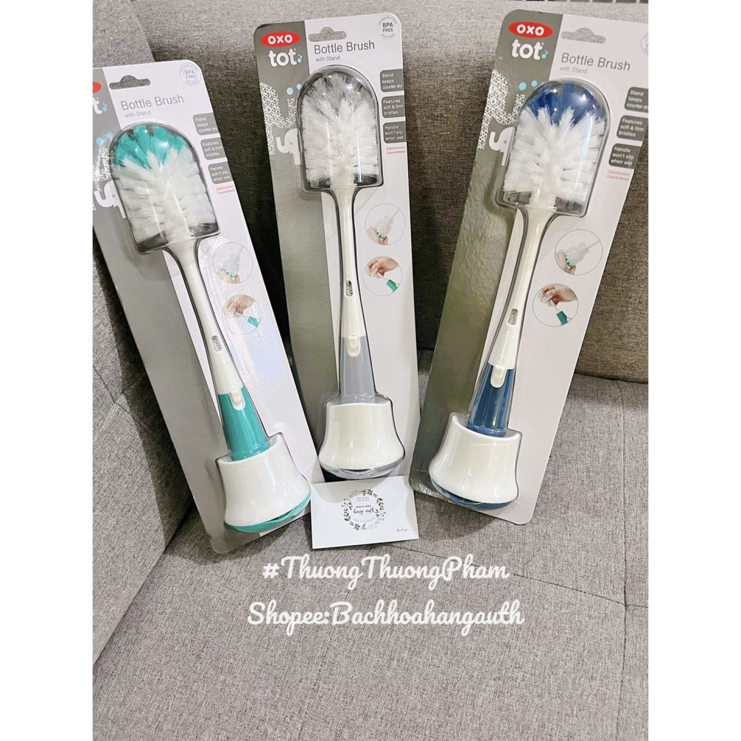 Cọ rửa bình sữa, núm ti oxo tot bottle brush
