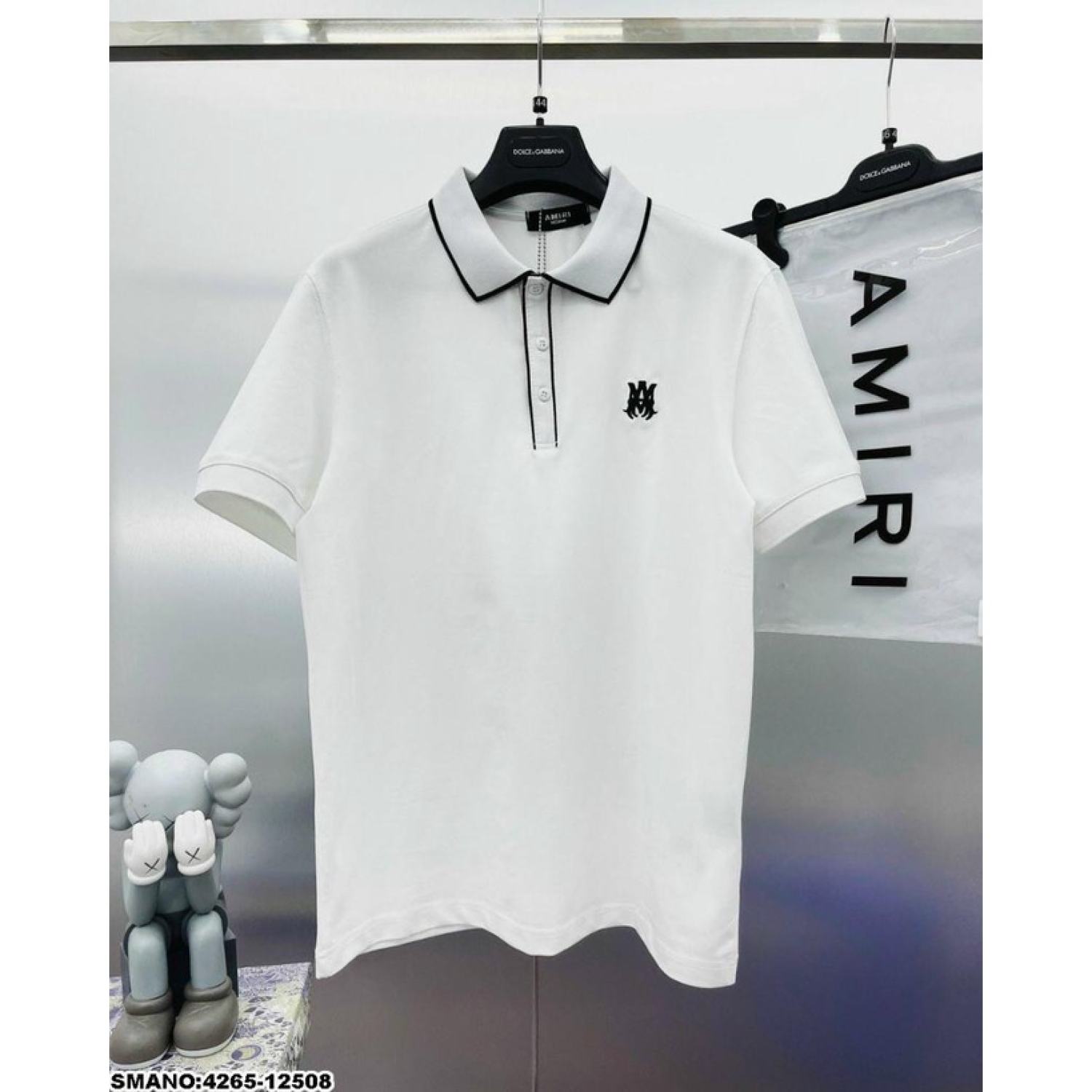 Áo polo nam 2 màu trắng đen ngắn tay có cổ cực chất