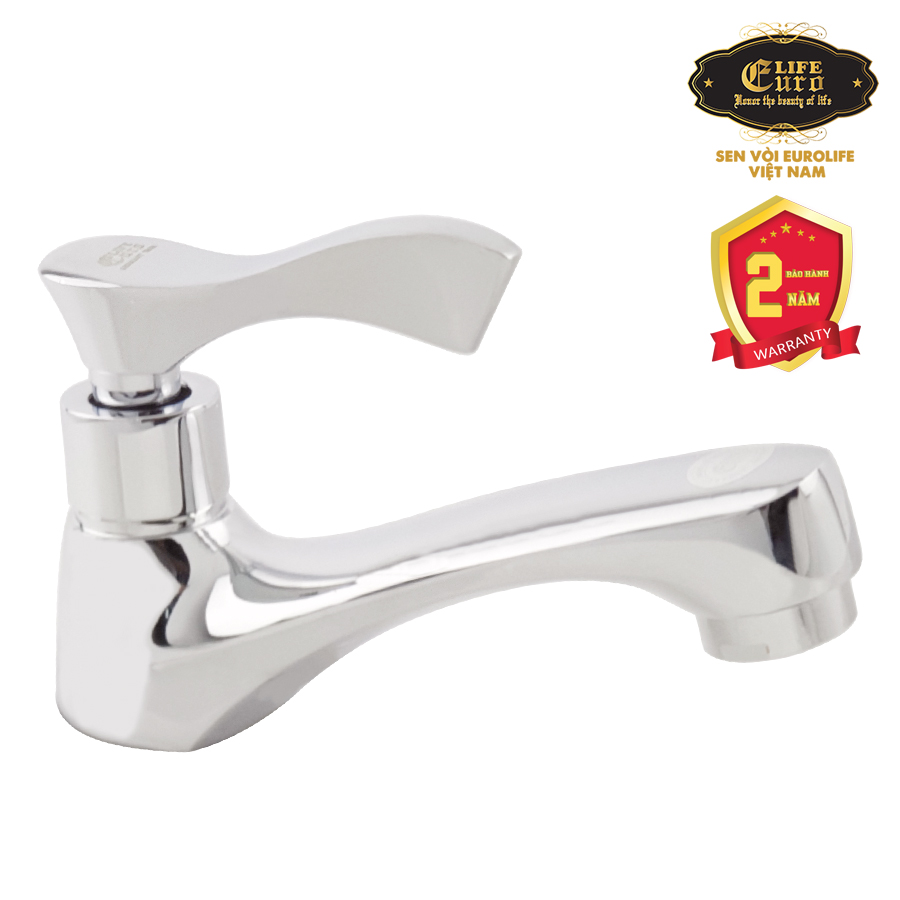 (Có Video) Vòi Lavabo lạnh Eurolife EL-LL116 (Trắng bạc)