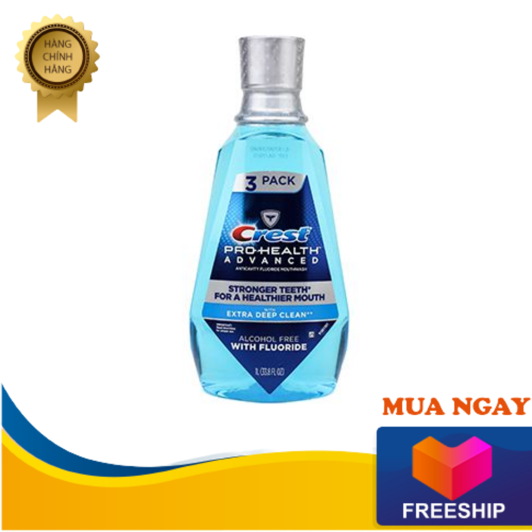 Nước súc miệng crest pro health 1l – mỹ