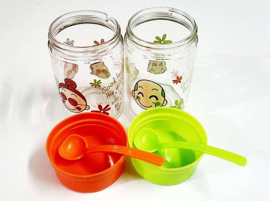 Bộ 2 hũ đựng gia vị bằng thuỷ tinh cao cấp