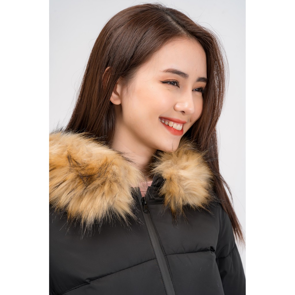 Áo Phao Nữ Yody Dáng Dài Mũ Lông Siêu Ấm | Lazada.Vn