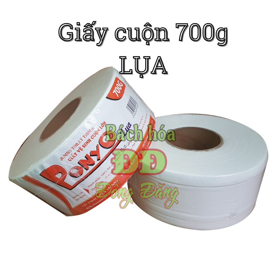 Giấy vệ sinh cuộn lớn 700g ponyo - lụa
