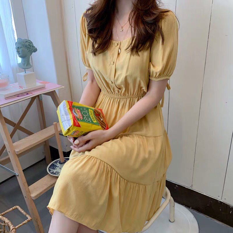 Đầm nữ xòe xếp tầng thời trang sgr đ099