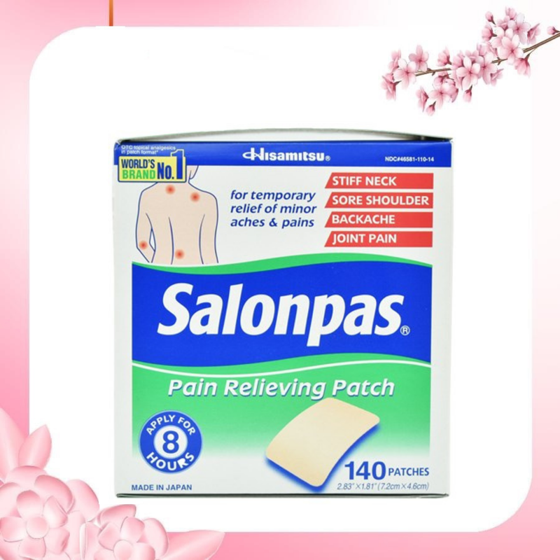Hộp 140 Miếng Dán Giảm Đau Salonpas Painn Relieving