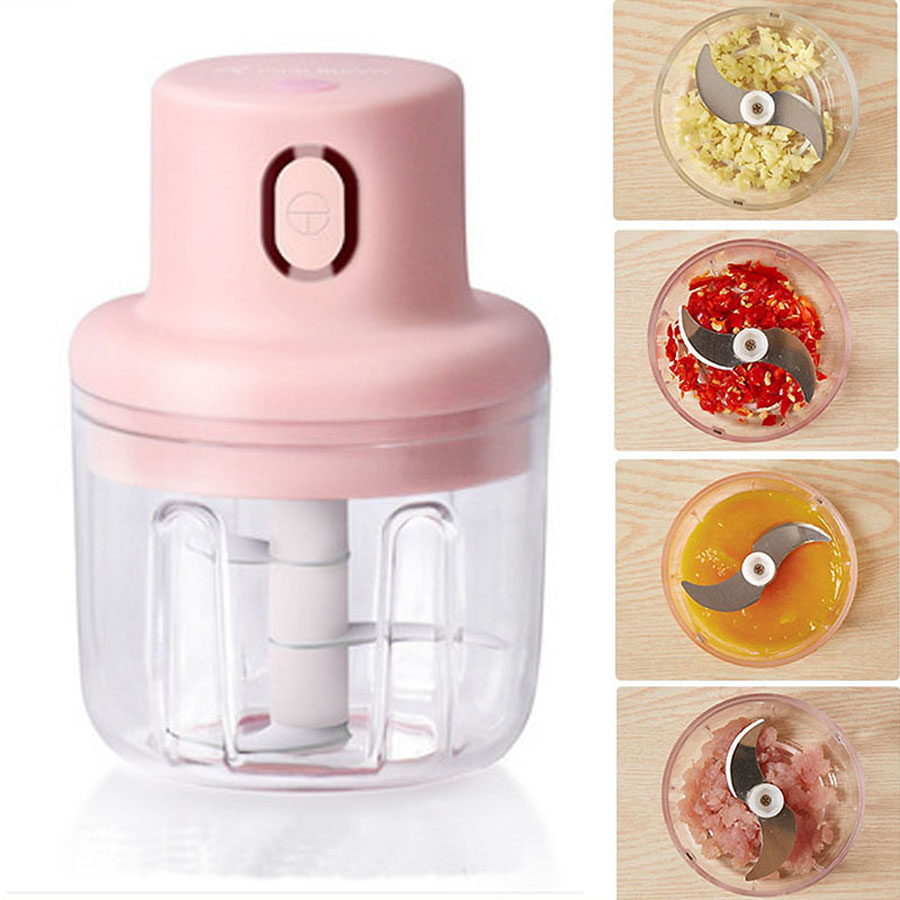 [GIÁ CỰC SỐC] Máy xay đa năng mini cầm tay sạc pin cao cấp, có cổng USB, máy xay tỏi ớt, rau củ quả, Dung tích 250ml