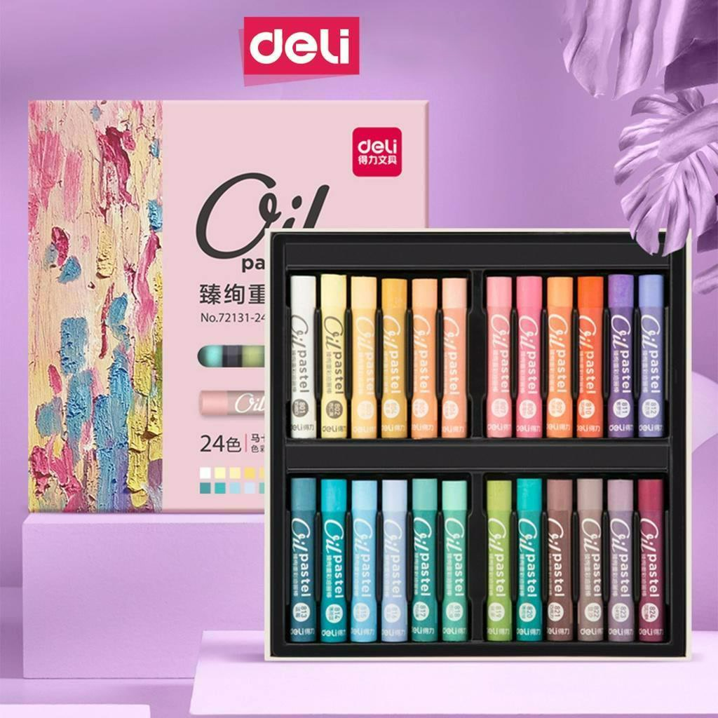Bút sáp dầu chuyên dụng deli - 24 màu - 72131