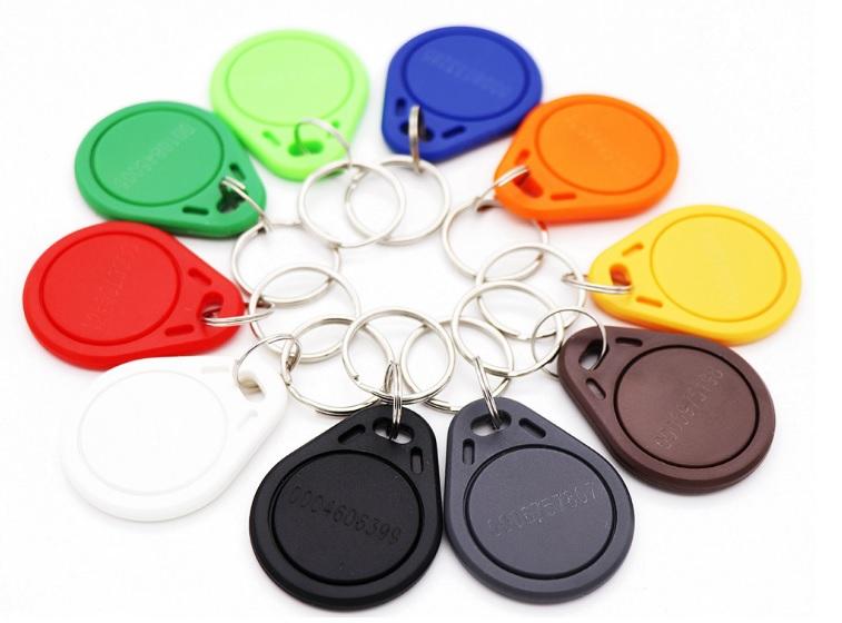 Combo 10 Thẻ Từ Móc Khóa RFID - Thẻ Thang Máy - Thẻ Chấm Công ID cố định