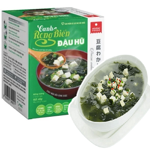 Hộp 12 Gói Canh Rong Biển Đậu Hủ Dinh Dưỡng Ăn Liền Nấu Nhanh 3 Phút Miso Asuzac Chay Mặn Đều Dùng Được