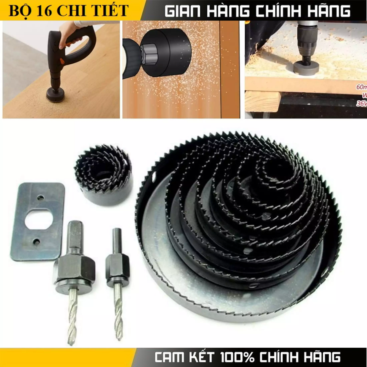 Bộ mũi khoét thạch cao và gỗ mềm 16 chi tiết