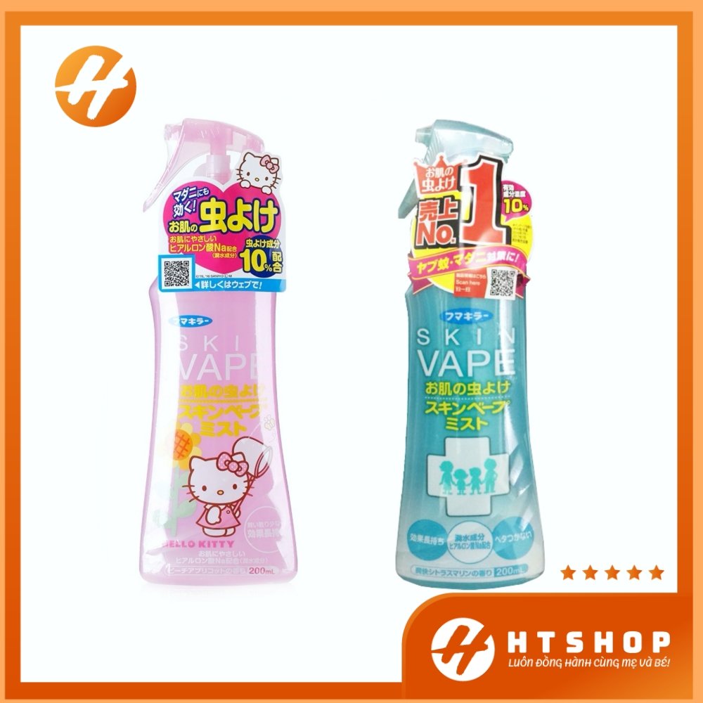 Xịt Chống Muỗi Đốt Và Côn Trùng Cắn Skin Vape Nhật Bản Cho Bé Từ 6 Tháng Chai 200ml