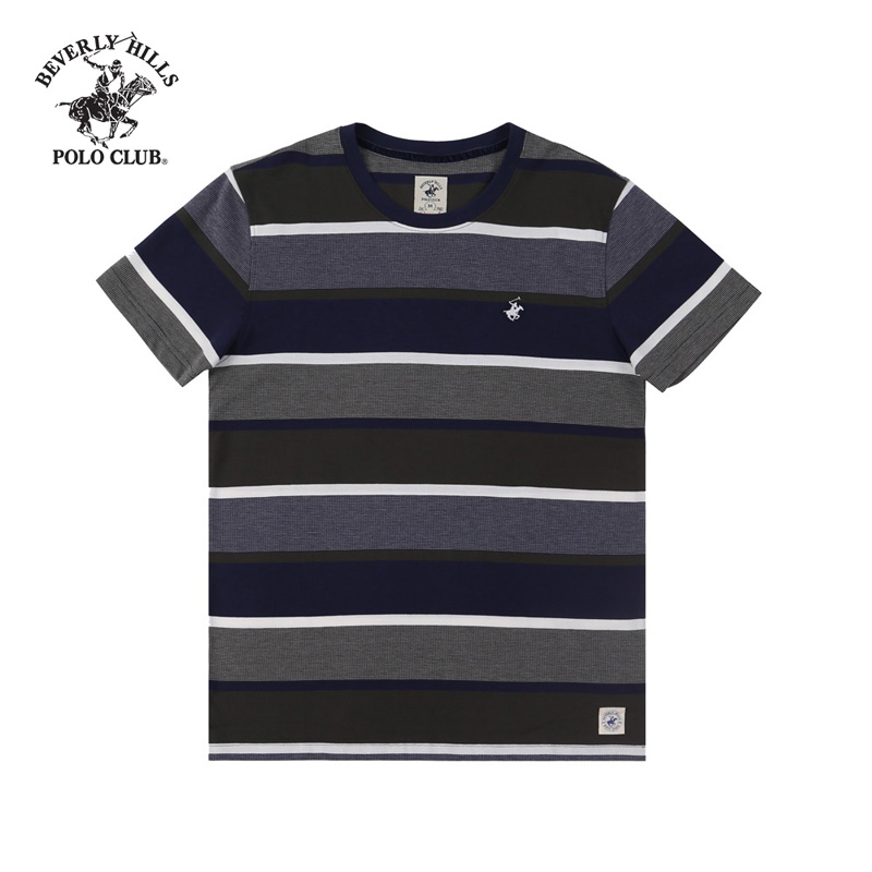 Beverly hills polo club - áo thun ngắn tay nam slimfit navy nv- bhpc tsmrss20tl107