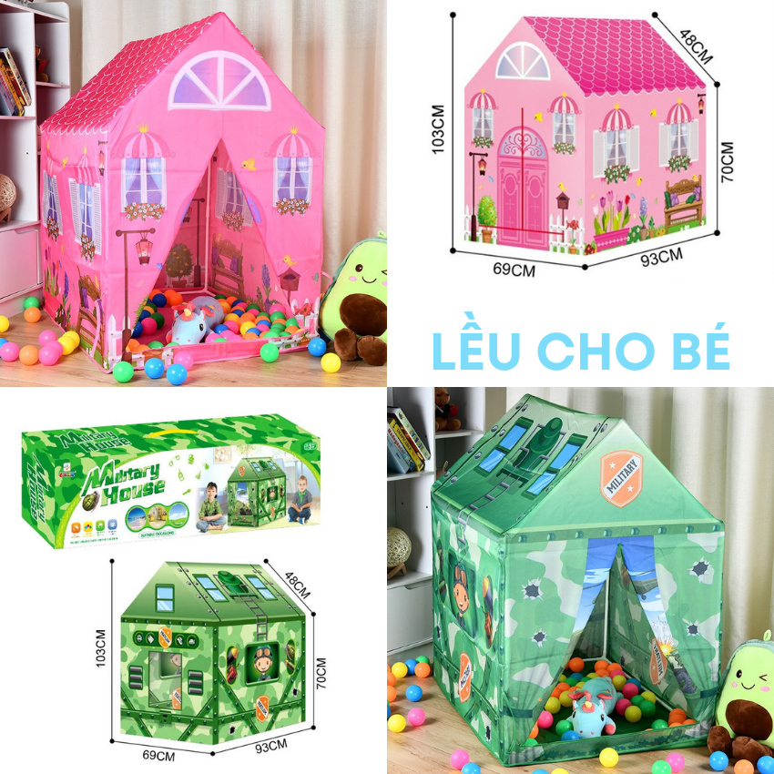 Lều cho bé - lều dã ngoại du lịch siêu chắc chắn cao rộng