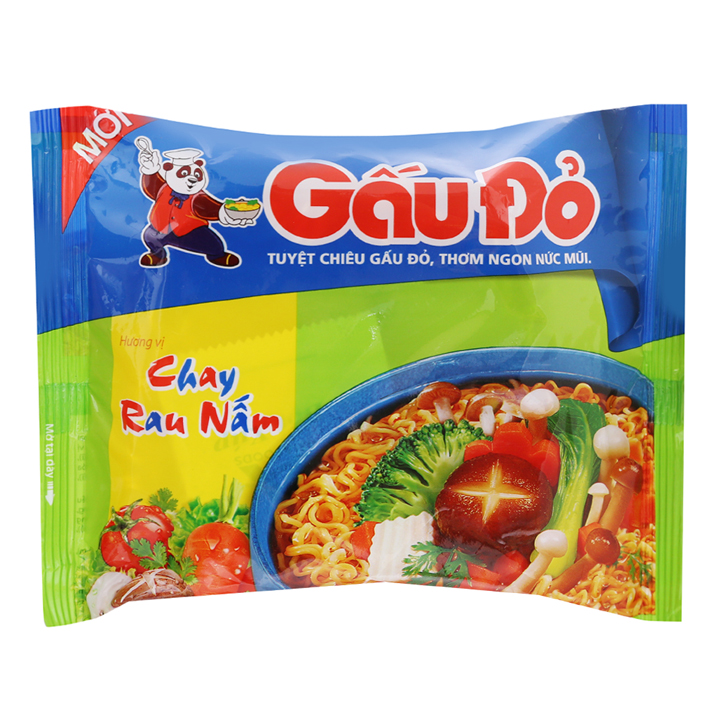 Mì gấu đỏ chay rau nấm 62g - sibmart - sm0370