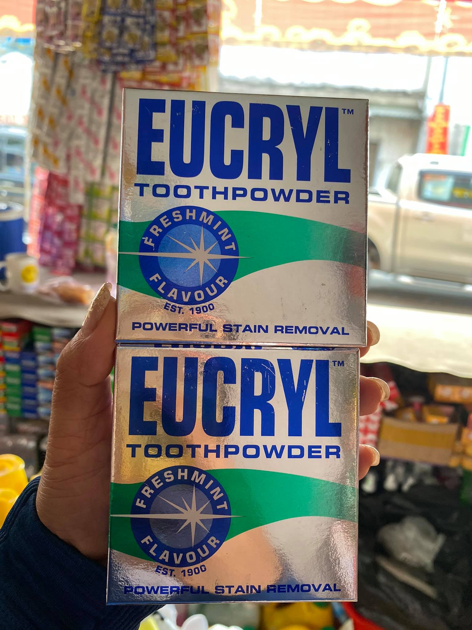 Bột tẩy trắng răng bạc hà Eucryl Toothpowder Freshmint 50g - 5011309895612