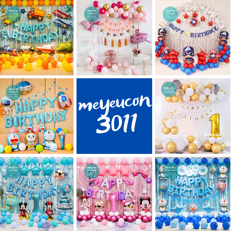 Set Sinh Nhật Cho Bé Trai, Bé Gái Siêu Hot, Siêu Đẹp, Tổ Chức Sự Kiện Tiệc Thôi Nôi Đầy Tháng ❤️❤️❤️ SALE SẬP SÀN ❤️HOTTTTT❤️