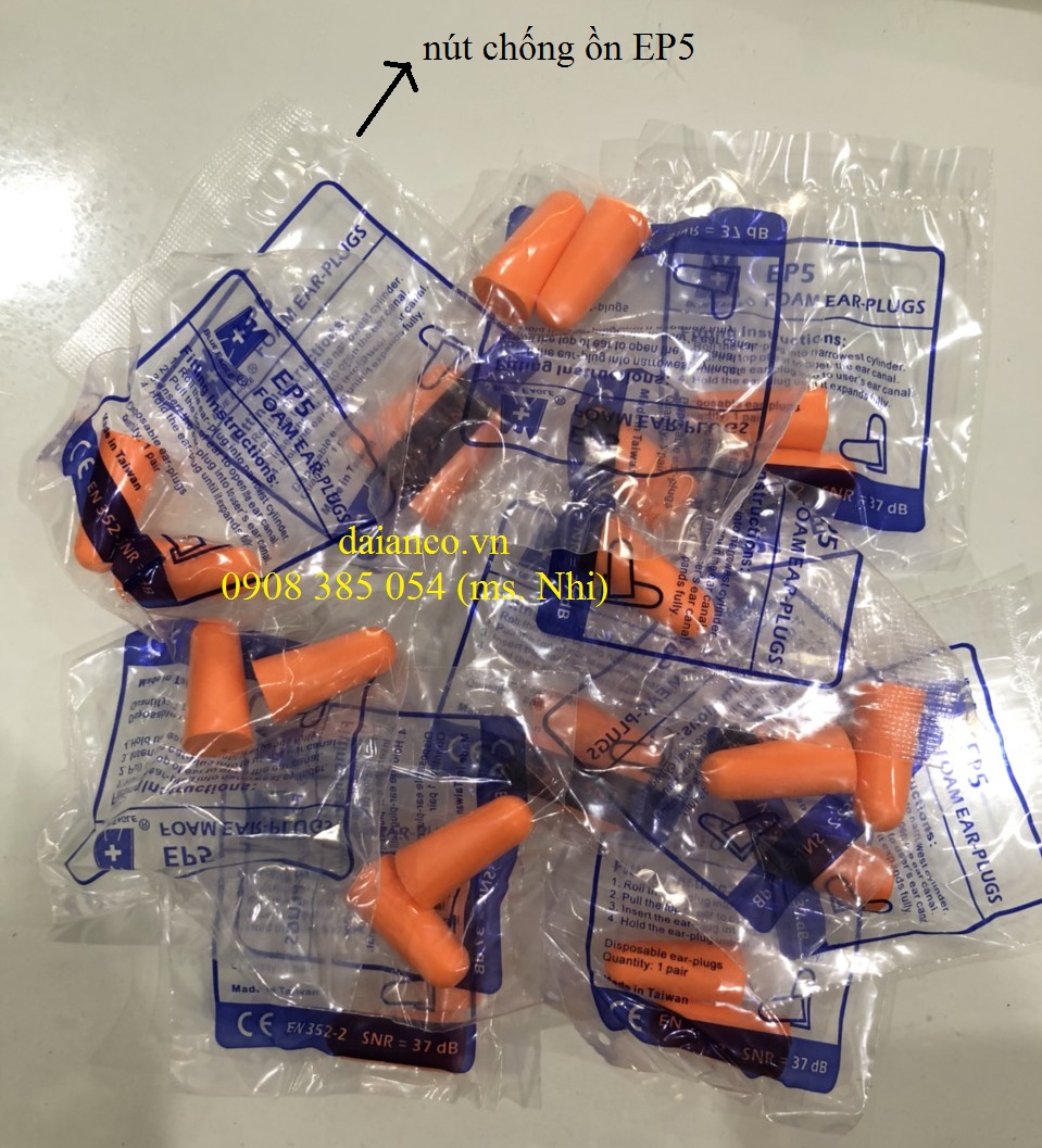 Combo 5 cặp nút chống ồn mã EP5 VÀ EP5C bảo vệ tai trong môi trường làm việc ồn-Hàng sẵn, chính hãng
