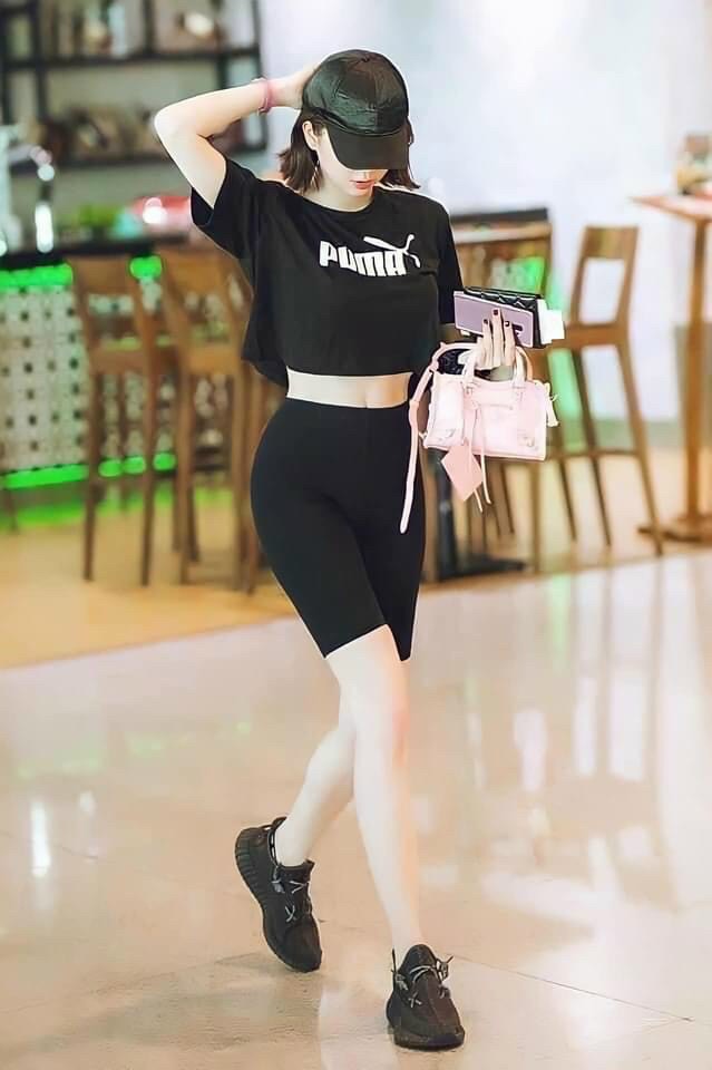 Quần ôm lửng chất thun co giản,quần legging nữ-ly store