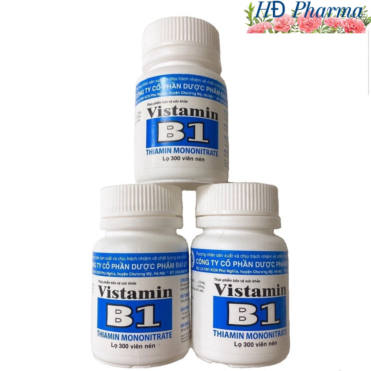 Lọ 300 viên nén Vitamin B1 . Vitamin b1 giúp mọc tóc, ăn ngủ ngon, làm trắng da