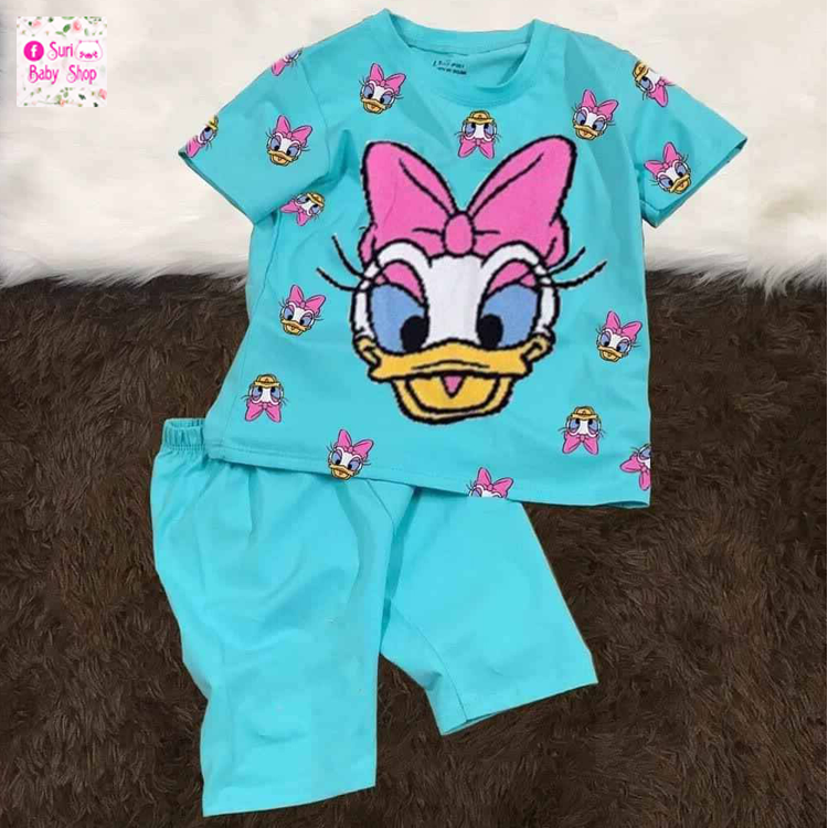 Set bộ thun vịt donal xanh (25-40kg) #đồ bộ nữ