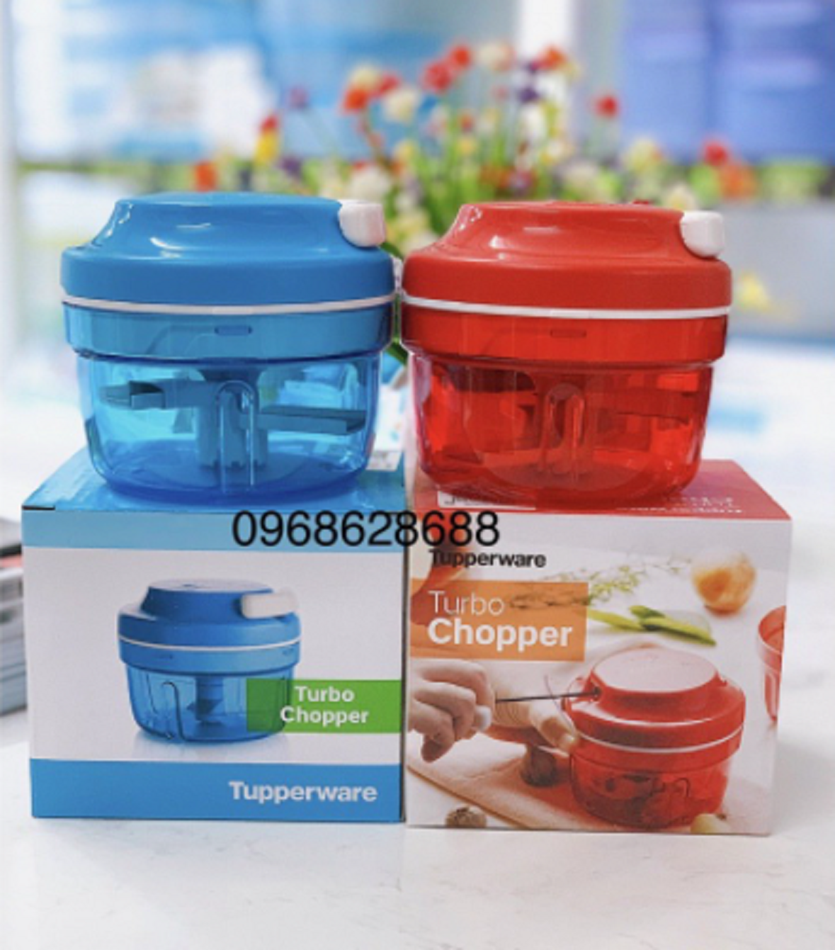 Máy xay tay thực phẩm turbo chopper tupperware