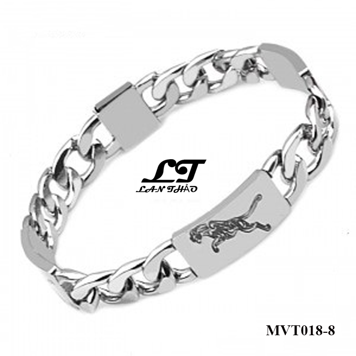 Lắc tay nam thời trang khắc hình báo dũng mãnh MVT018-8