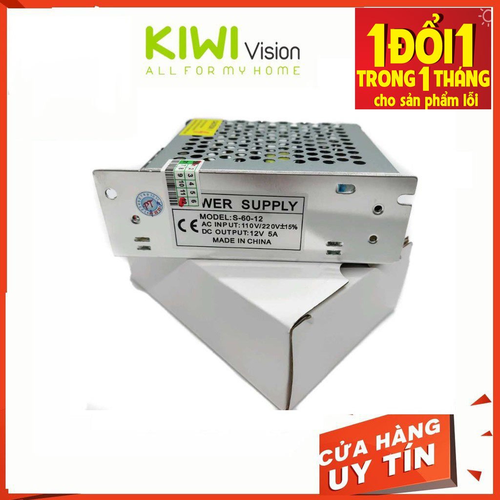 Nguồn tổ ong 12V 5A chuyên dùng cho camera và đèn