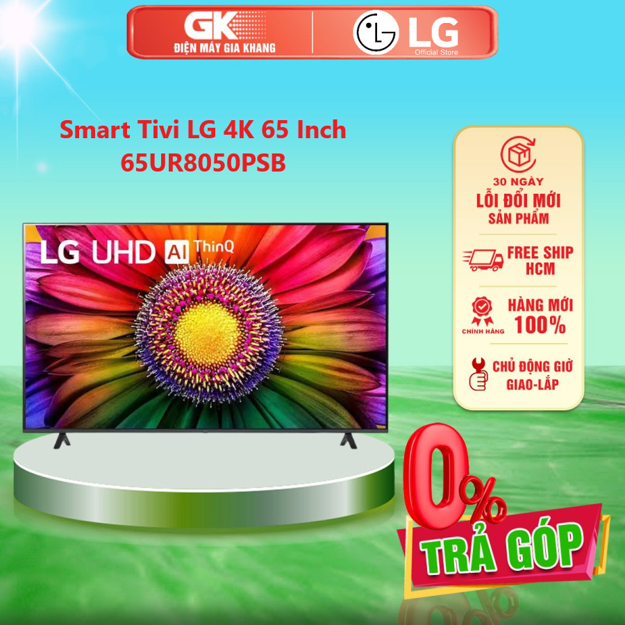 Smart Tivi LG 4K 65 Inch 65UR8050PSB - Điều khiển tivi bằng điện thoại Ứng dụng LG TV Plus Remote thông minh Magic Remote - GIAO TOÀN QUỐC - FREESHIP HCM