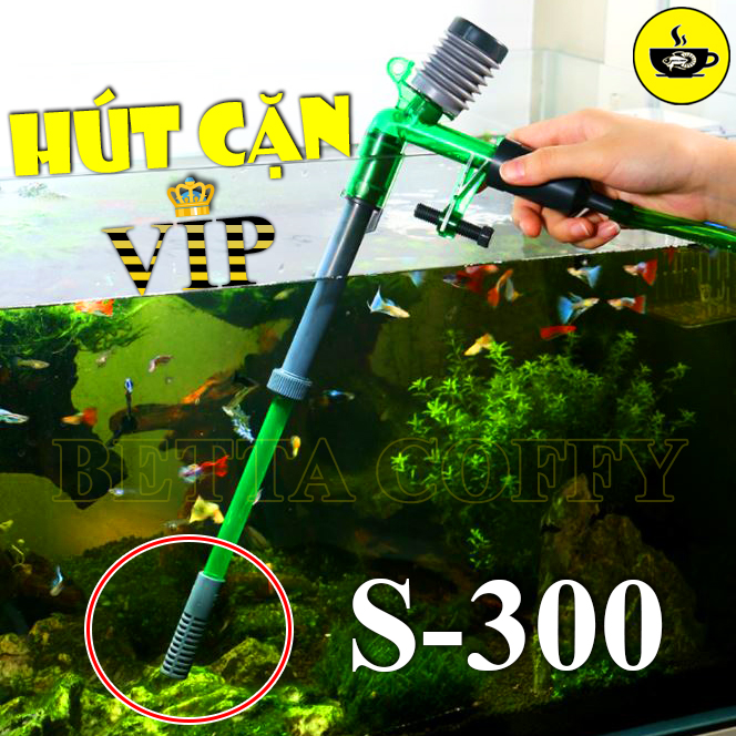Bộ vệ sinh hồ cá - Hút đáy  thay nước  hút thức ăn thừa và phân cá - Qanvee C E S 300