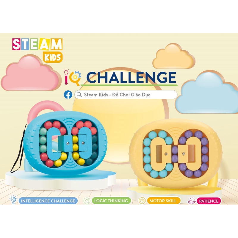 Đồ chơi steam thử thách trí tuệ hạt đậu logic vàng sk6655/yl