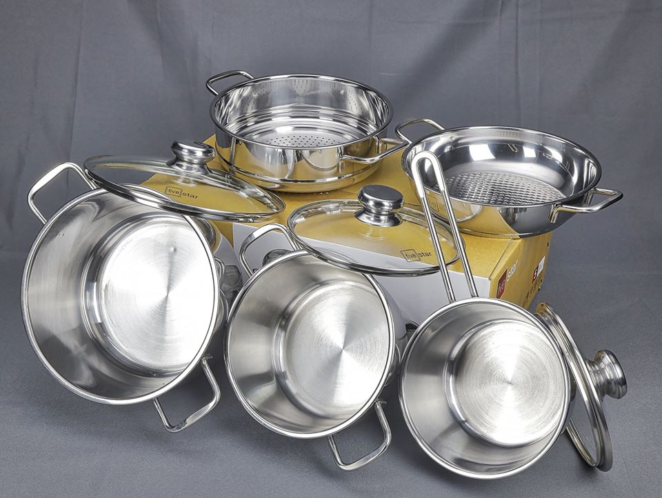 Bộ nồi fivestar FS08CG1 5 chiếc nắp kính