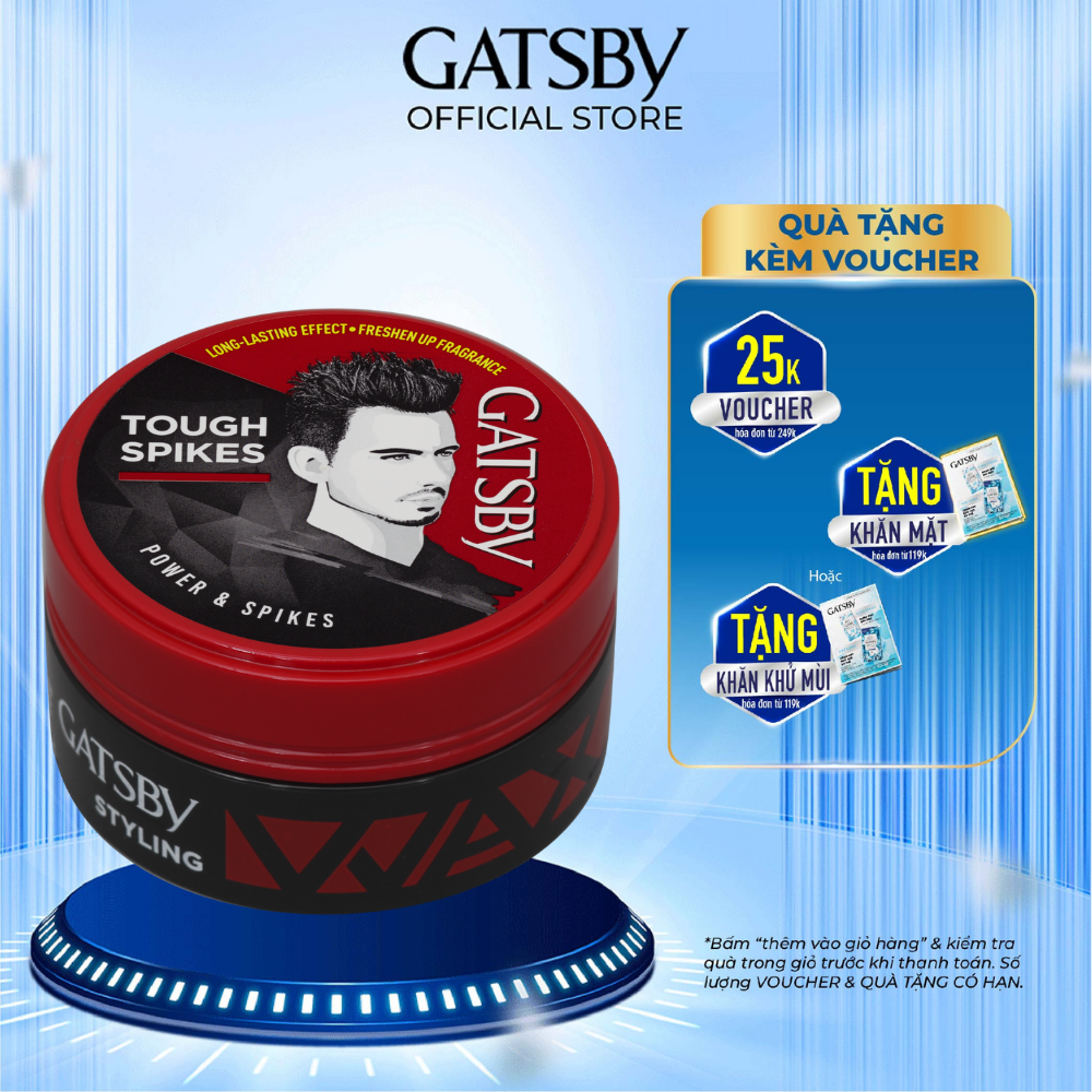Wax tạo kiểu tóc gatsby styling wax power & spikes 25g