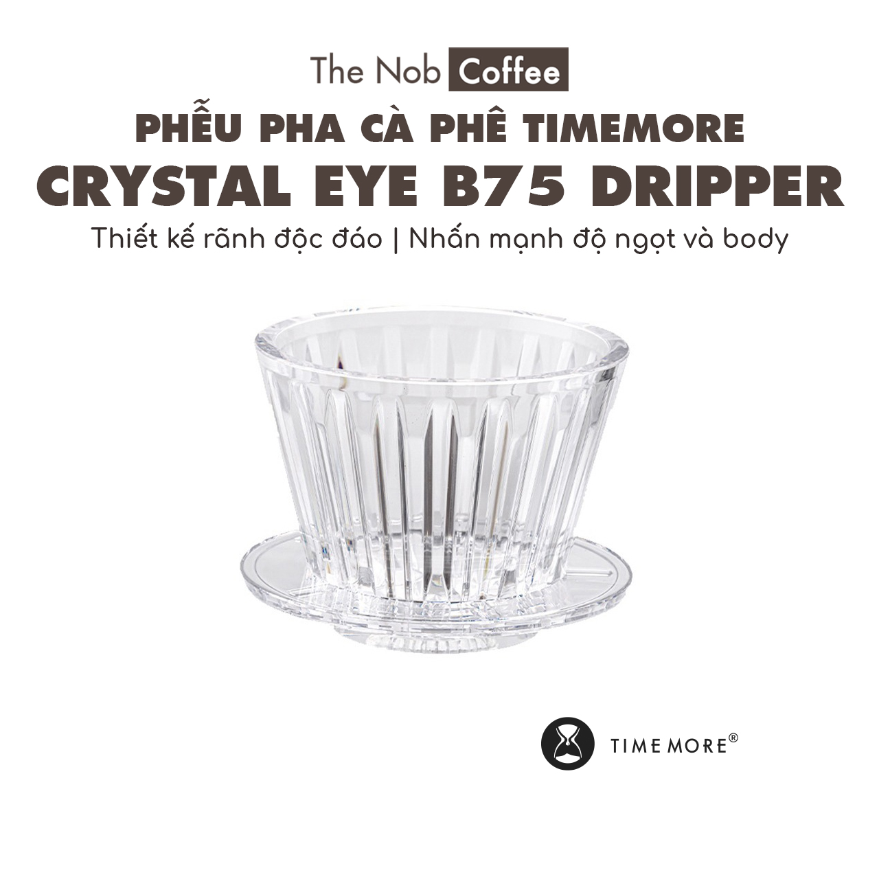 Phễu nhựa Timemore Crystal Eye B75 Dripper