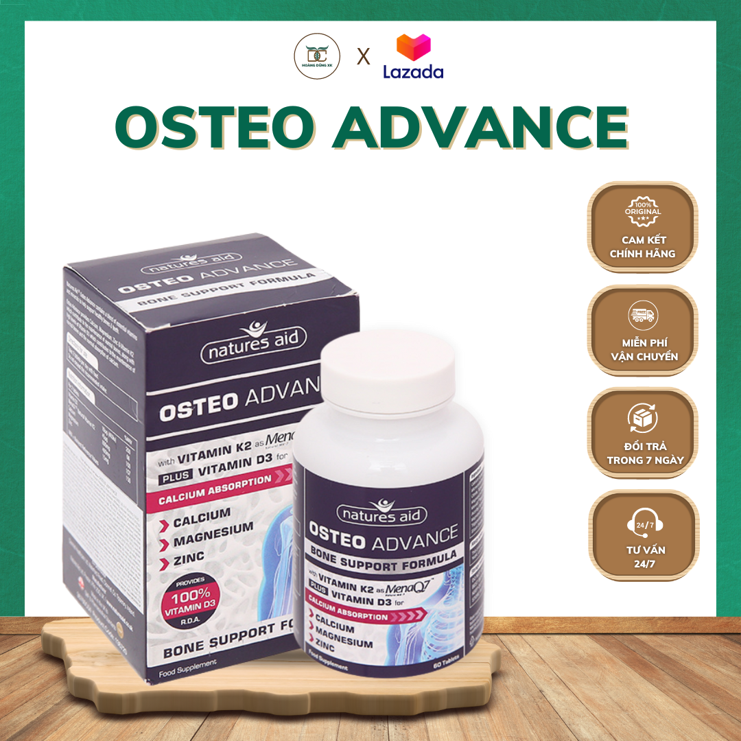 Osteo Advance bổ sung vitamin, giúp xương, răng chắc khỏe hộp 60 viên