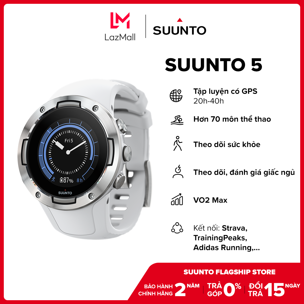 [TRẢ GÓP 0%] SUUNTO 5 - ĐỒNG HỒ THỂ THAO ĐỊNH VỊ GPS