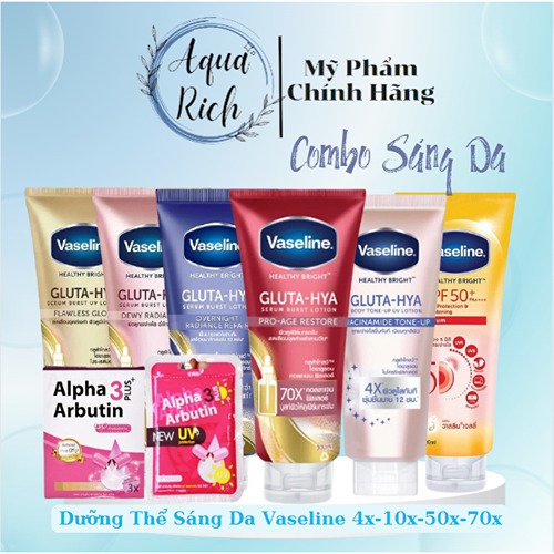 Dưỡng Body Siêu Trắng Vaseline-  [300ml - 725ml đủ màu)