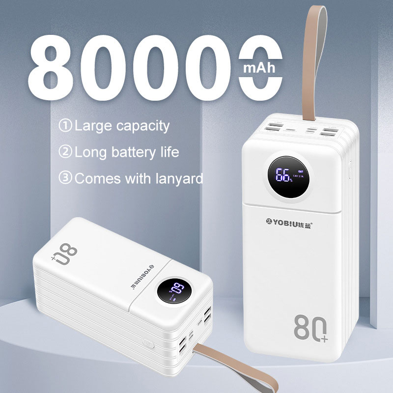 Cục pin sạc dự phòng 50000mah chính hãng rẻ sac du phong 80000mah Công suất cao thích hợp cho Android xiaomi phone huawei