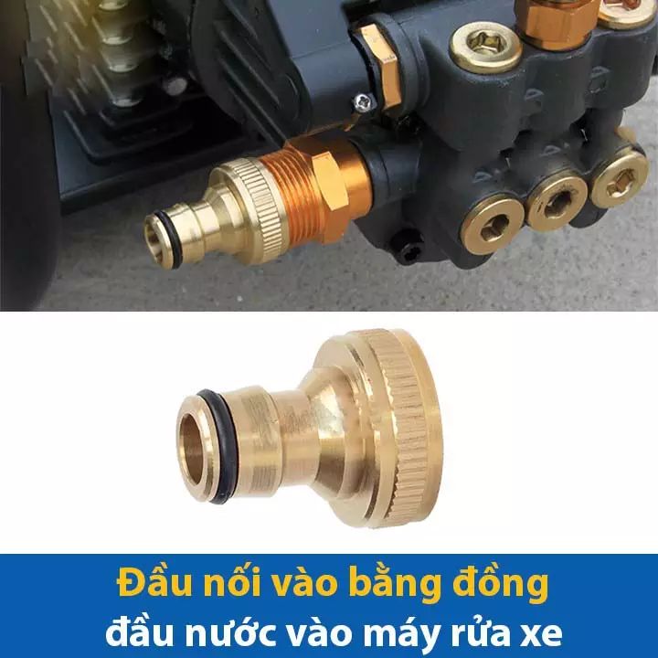 KHỚP NỐI ĐỒNG ĐẦU VÀO CHO MÁY RỬA XE - MÁY XỊT RỬA CAO ÁP - ren trong 25mm