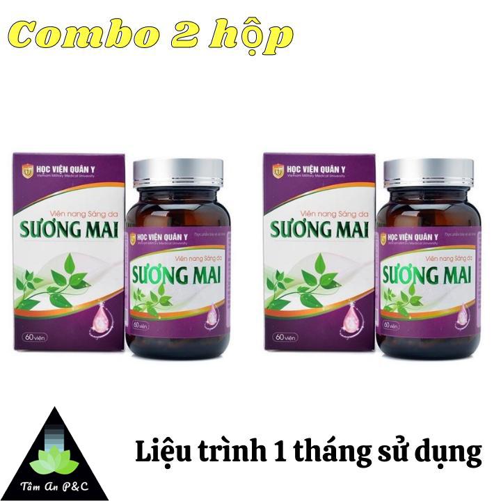 (Combo 2 Hộp) Viên uống trắng sáng da Sương Mai Học viện Quân Y- Giúp trắng da, sáng da, mịn da- CHÍNH HÃNG HỌC VIỆN QUÂN Y 1