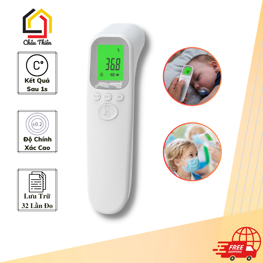 Máy đo nhiệt độ cho bé, máy đo nhiệt độ hồng ngoại cầm tay