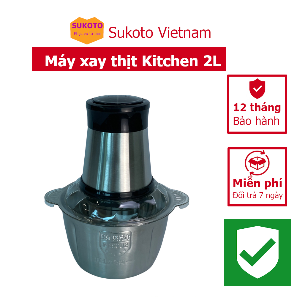 Máy xay thịt kitchen expert, cối 2 l- inox 304 - sukoto