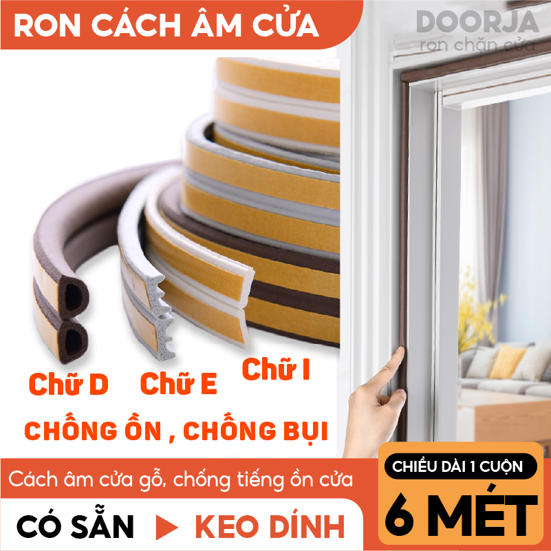 Ron Chặn Khe Cửa Giăng Chống Con Trùng Nẹp Khung Cửa Chống Gió Lùa Cách Âm, Chống Va Đập DOORJA
